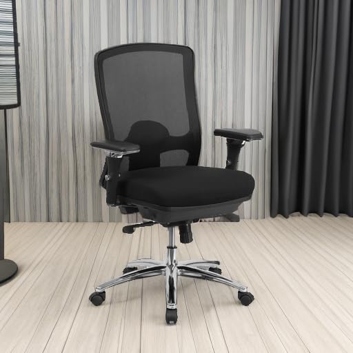 Flash Furniture Hercules 24/7 Big & Tall Mesh Office Chair, Black