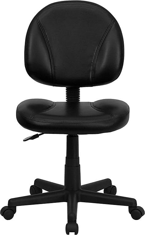 Flash Furniture LeatherSoft Swivel Ergonomic Office Chair, Black